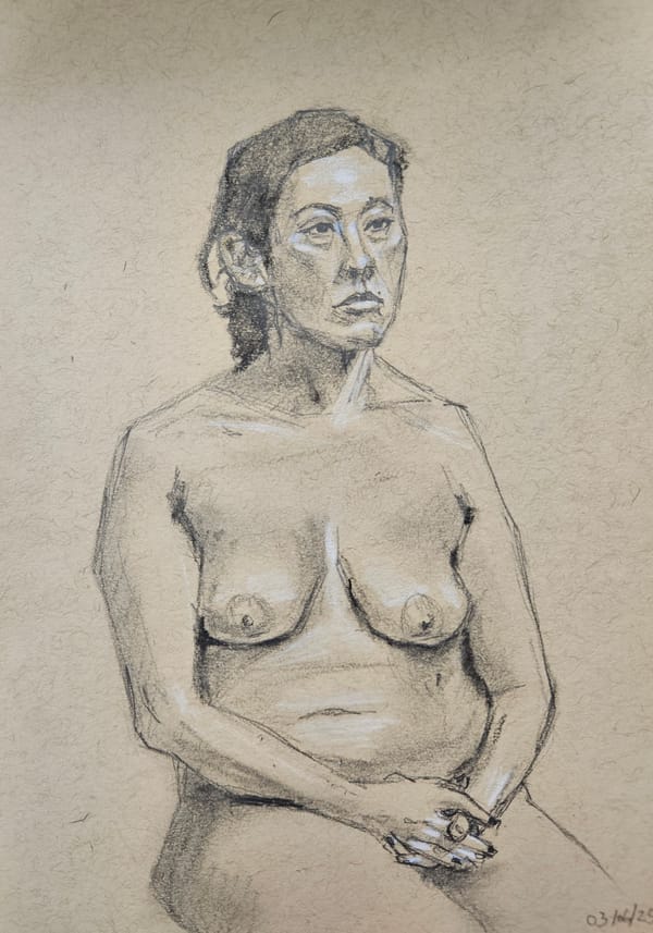 Pencil Charcoal Figure